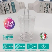 Resina epossidica bicomponente Reschimica - effetto vetro - Trasparente x 300 g