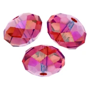 Perla rotonda appiattita PureCrystal 5040 8 mm - Padparasha Shimmer 2X x1