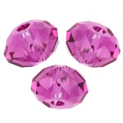 Perla rotonda appiattita PureCrystal 5040 6 mm - Fucsia x1