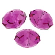 Perla rotonda appiattita PureCrystal 5040 8 mm - Fucsia x1