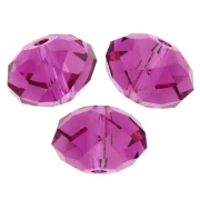 Perla rotonda appiattita PureCrystal 5040 8 mm - Fucsia x1