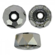 Rondelle Swarovski 5045 6 mm Crystal Silver Night x6