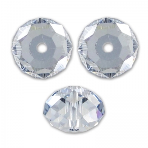 Swarovski 5040, forma rotonda appiattita, 8 mm, Crystal Blue Shade x1