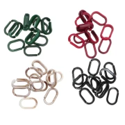 Regalo - Maglie ovali in acrilico 18,5x11,5 mm - Colori casuali x10
