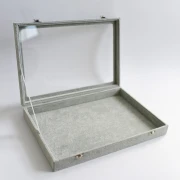 Espositore per gioielli 35x24x5 cm in imitazione velluto - Grigio x1