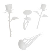 Regalo - Accessori bianchi per gioielli in resina con inclusioni - Forma casuale x1