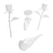 Regalo - Accessori bianchi per gioielli in resina con inclusioni - Forma casuale x1