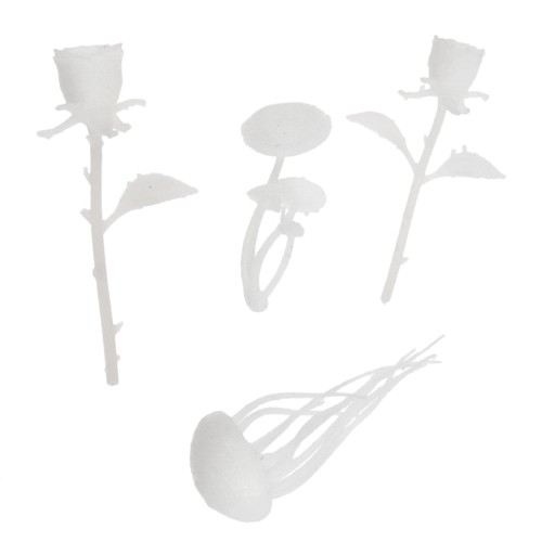 Regalo - Accessori bianchi per gioielli in resina con inclusioni - Forma casuale x1