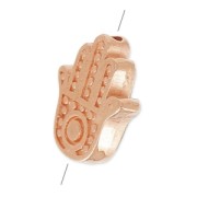 Perle mano di Fatima mm.12x10 dorato rosa x4