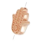 Perle mano di Fatima mm.12x10 dorato rosa x4