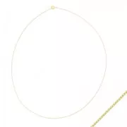 Girocollo maglia ovale mm.1 Dorato con oro fino x50cm