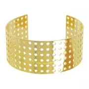 Bracciale rigido da tessere 30 mm dorato con oro fino x1