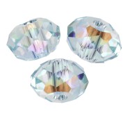 Light Azore - Perla rotonda appiattita Swarovski 5040 6 mm - Light Azore Shimmer 2X x1 Perla rotonda appiattita Swarovski 5040 6 mm - Light Azore Shimmer 2X x1