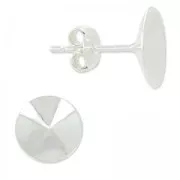 Orecchini a chiodo porta-cabochon PureCrystal Rivoli1122  mm.8 Argento 925 x2