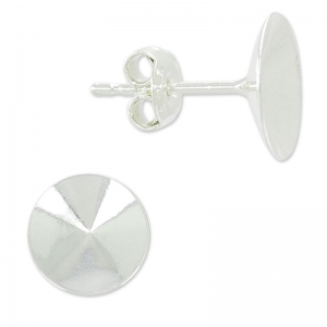 Orecchini a chiodo porta-cabochon PureCrystal Rivoli1122 mm.8 Argento 925 x2