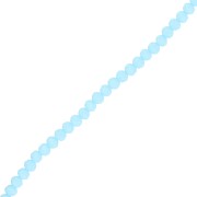 Perla a disco sfaccettate - rotonde appiattite - 4,5x4 mm Sky Blue Frosted x 40 cm