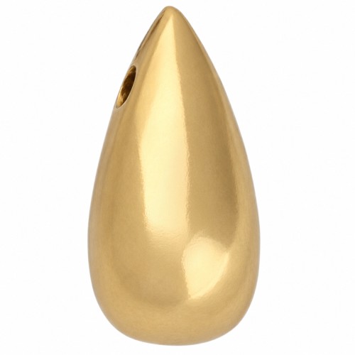 Perla piatta a forma di pugnale 9x5,5 mm - Placcato oro 3 micron x1