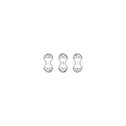 Perla modulare Swarovski 5150 11x6 mm - Jet Hematite x1
