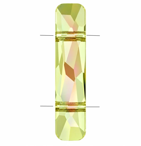 Perla a 2 fori - Column bead Swarovski 5535 23,5x5 mm - Crystal Luminous Green x1