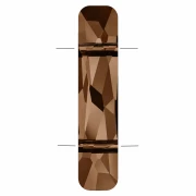 Perla a 2 fori - Column bead Swarovski 5535 23,5x5 mm - Smoked Topaz x1