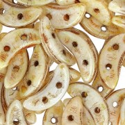 Czechmates Crescent 2 fori 3 x 10 mm Ivory Ceramic Look x5g|raw }}