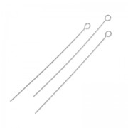 Chiodino con testa ronde mm. 50x0,55  morbido rodiato HQ x10