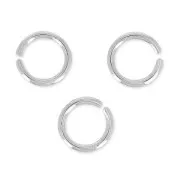 Anellini aperti mm. 7x1 Placcatura argento fino x50