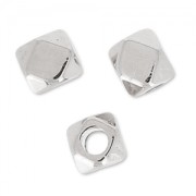 Cubi sfaccettati mm.3 Placcatura Argento Antico x10