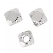 Cubi sfaccettati mm.3 Placcatura Argento Antico x10