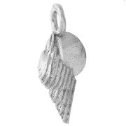 Ciondolo a forma di conchiglia 12,5x5 mm con anello chiuso - Argento 925 x1