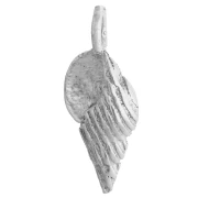 Ciondolo a forma di conchiglia 12,5x5 mm con anello chiuso - Argento 925 x1
