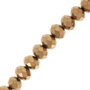 Tonde schiacciate sfaccettate mm. 8x6 Golden x40cm|raw }}