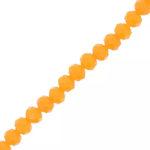 Tonde schiacciate sfaccettate mm. 8x6 Orange clair x40cm