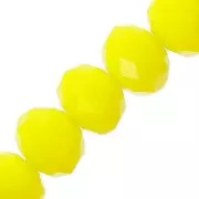 Tonde schiacciate sfaccettate mm. 8x6 Giallo opaco x40cm