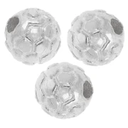 Perla rotonda - pallone da calcio da 5 mm - Argento 925 x1