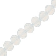 Tonde schiacciate sfaccettate mm. 8x6 White Opal x40cm|raw }}
