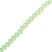 Perle sfaccettate rotonde - rotonde appiattite - 8x6,5 mm Peridot x38cm