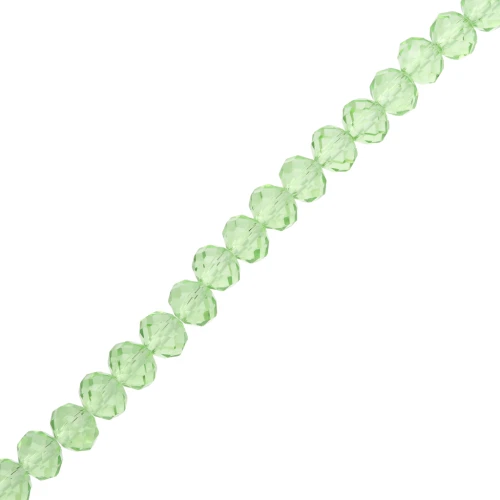 Perle sfaccettate rotonde - rotonde appiattite - 8x6,5 mm Peridot x38cm