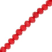 Tonde schiacciate sfaccettate mm. 8x6 Light Siam x40cm