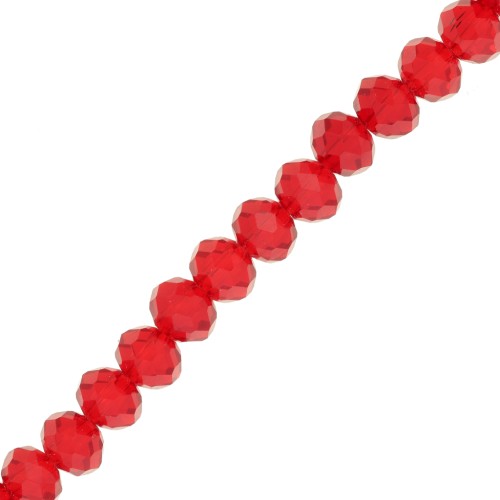 Tonde schiacciate sfaccettate mm. 8x6 Light Siam x40cm