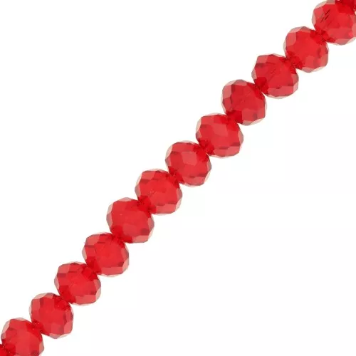 Tonde schiacciate sfaccettate mm. 8x6 Light Siam x40cm