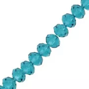 Tonde schiacciate sfaccettate mm. 8x6 Indicolite x38cm