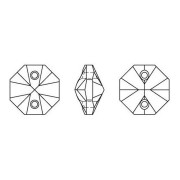 Ottagono Swarovski 6404 da 12 mm a due fori, Crystal x1
