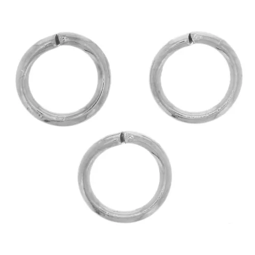 Anellini aperti mm.  5x0.7 argentato x50