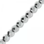 Perline Ematite Sfaccettate 4 mm Chrome x20