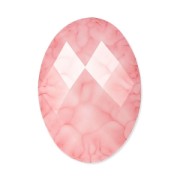 Cabochon sfaccettato in resina mm. 18x13 Light Rose|raw }}