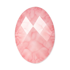 Cabochon sfaccettato in resina mm. 18x13 Light Rose