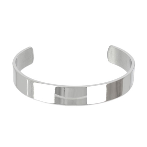 Bracciale polsino piatto 12 mm Acciaio inox x1