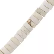 Perlina Rondelle Heishi 6 mm Howlite imitazione x39cm