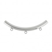 Tubo mm.49x4 attacca ciondolo 3 anello in acciaio inox x1